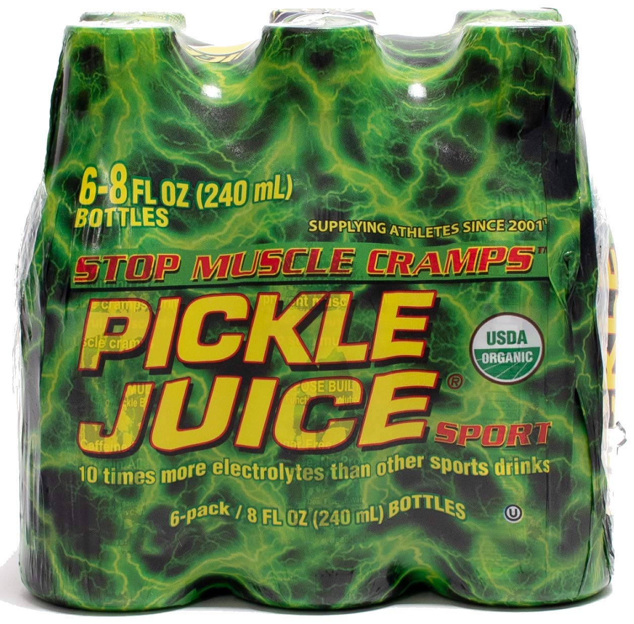 Pickle Juice Original Recipe Sport Drink, 8 oz, 6 Pack, Transparent