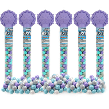 Colorful Chocolate Candy Cane - 6 Canes of SixletsCandy for Party Favors, Gifts, Candy Buffets, Everyday Snacking, and Seasonal 