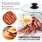 Northwest Enterprises Bacon Press, Round Tempered Glass Bacon Press And Splatter Shield, Perfectly Cooked Flat Bacon Every Time!