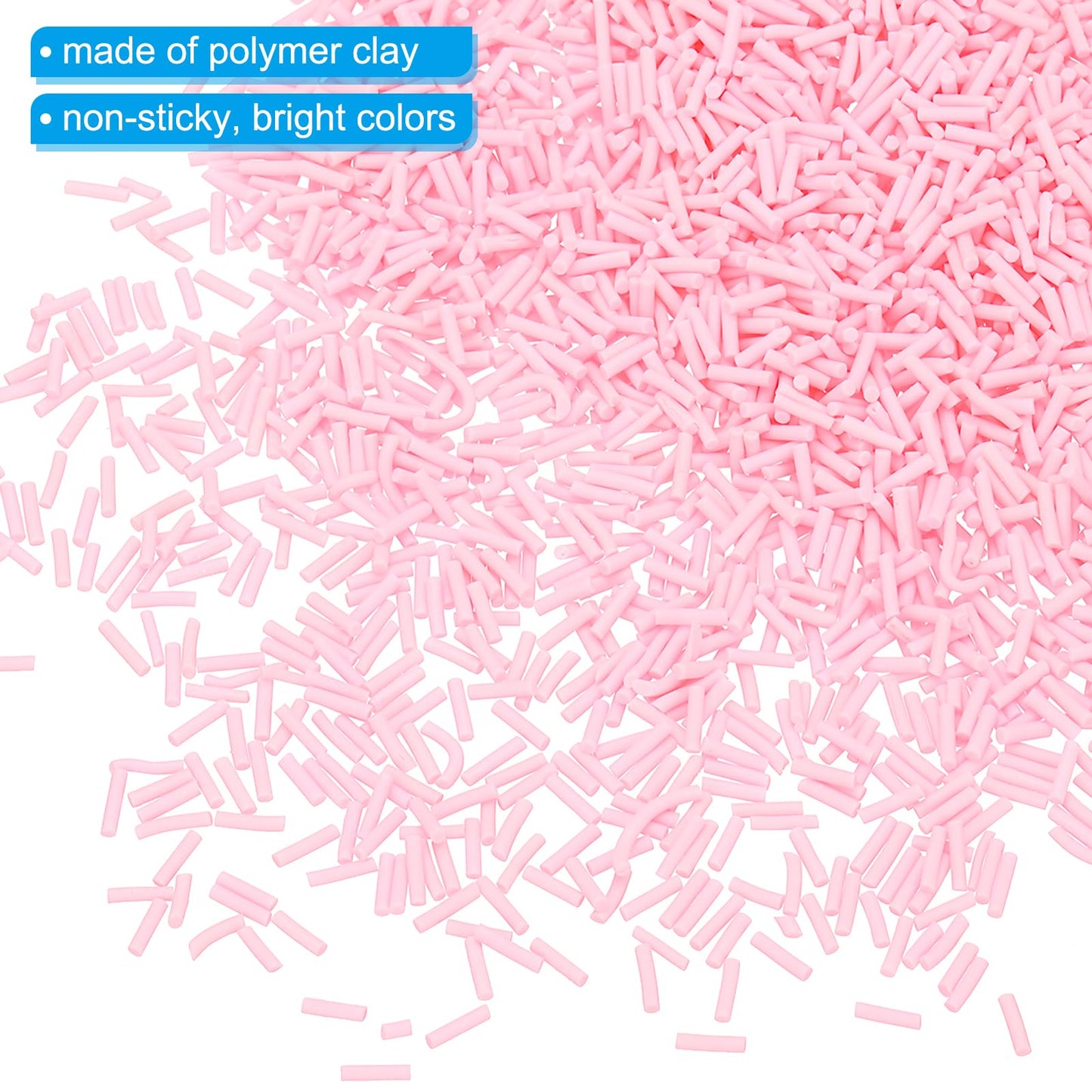 PATIKIL Faux Sprinkles Clay Sugar Granules for Nail Art, DIY Crafts, Light Pink, 100g