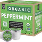 FGO Organic Peppermint Tea K-Cup Pods - Caffeine-Free, Keurig Compatible, 24 Count (Pack of 1)