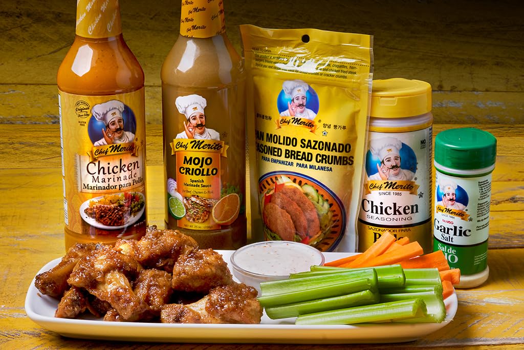 Chef Merito Chicken Marinade 25 Oz | Citrus & Garlic Infused | Perfect For Roasting, Grilling & Bbq | Authentic Latin Flavor Since 1985