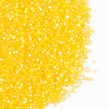 Yellow Sanding Sugar Edible Sugar Sprinkles for Cake Decorating Sparkling Edible Crystal Candy for Easter Wedding Party Baking C