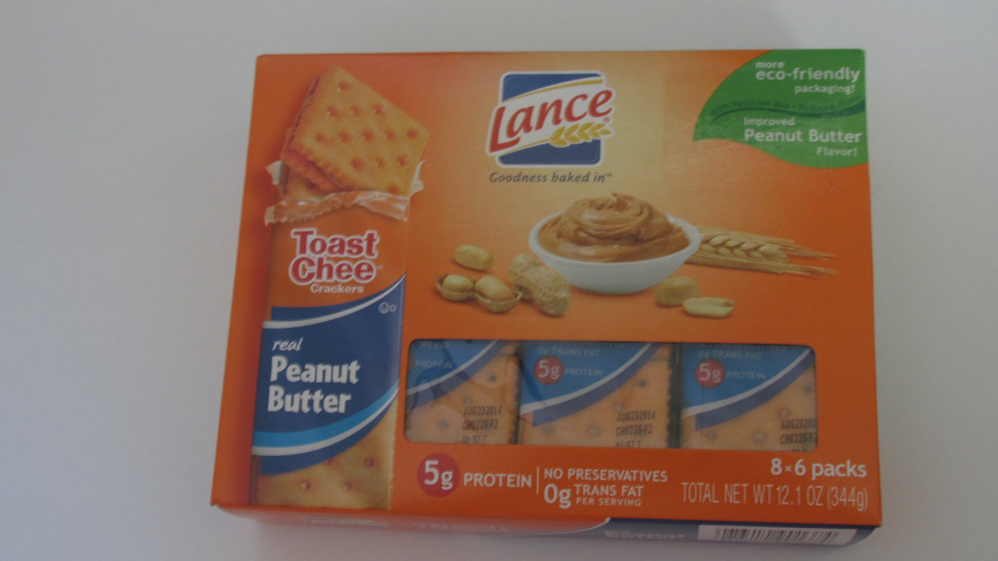 Lance Toast Chee Crackers Peanut Butter - 8 Ct