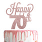 Lingteer Happy 70Th Birthday Cake Topper - Cheers To 70Th Birthday Seventy Years Old Birthday Party Cake Decorations Sign.