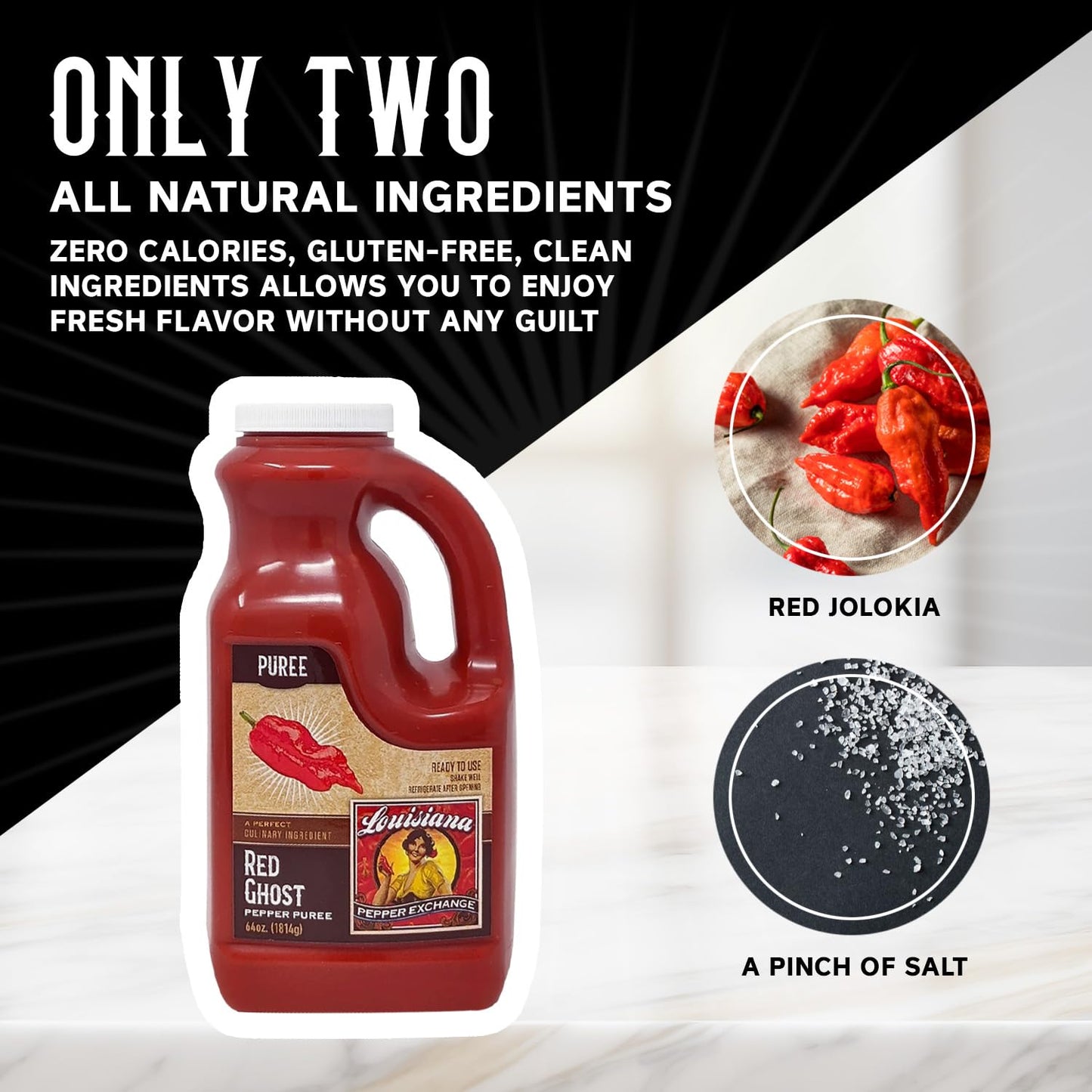 Louisiana Pepper Exchange Fresh Pepper Replacement (Ghost Pepper Puree), 64 oz