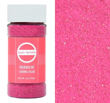Mystic Sprinkles Sanding Sugar 4Oz Bottles (Tourmaline - Hot Pink Sanding Sugar 4Oz)