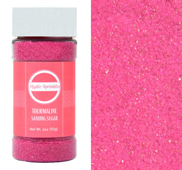 Mystic Sprinkles Sanding Sugar 4Oz Bottles (Tourmaline - Hot Pink Sanding Sugar 4Oz)