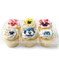 Rssta i Edible Flowers Cake Toppers - 60 Pack Wafer Paper Cupcake Picks for Baby Shower, Wedding, Birthday, Design 6