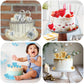 Beishida 20 Pcs Sky Blue Heart Cake Toppers 3D Heart Cake Toppers Foam Toppers Cake Decoration Happy Birthday Cake Diy Cake Inse