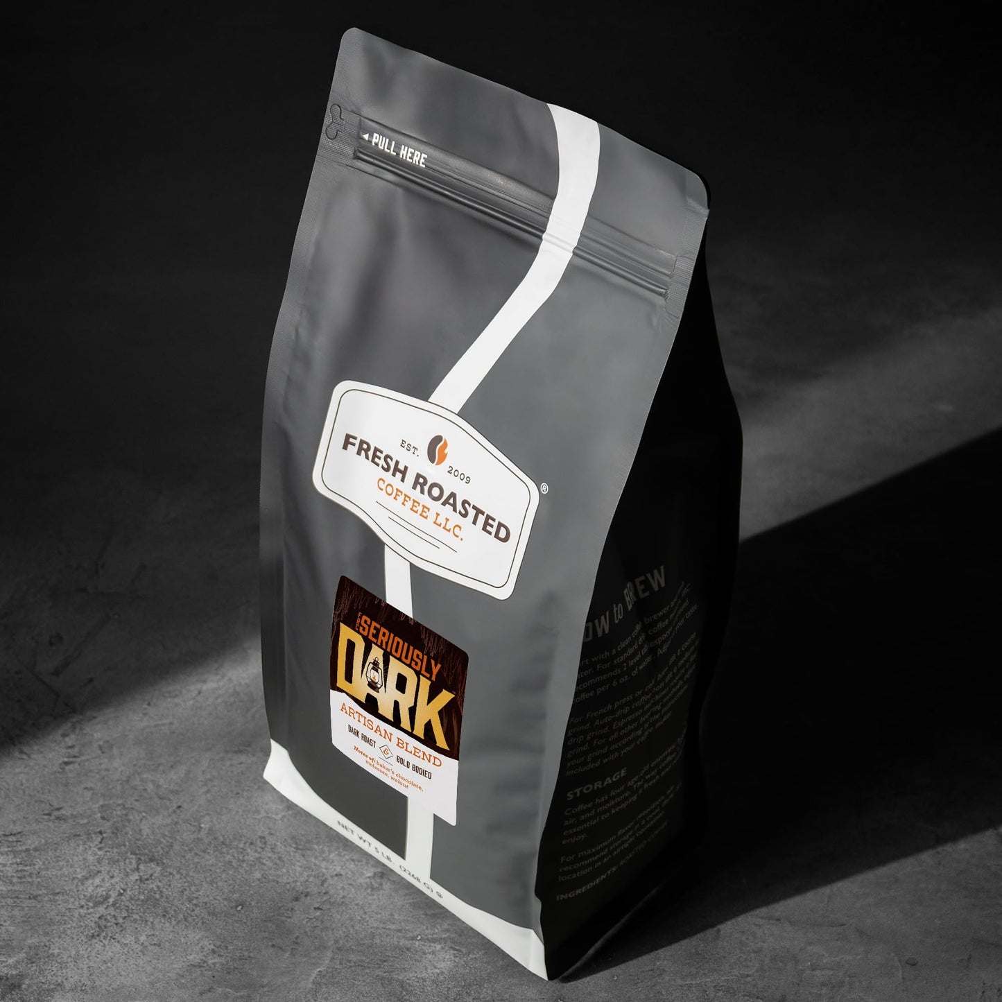 Fresh Roasted Coffee Seriously Dark Artisan Blend 5 lb Dark Roast  Kosher  Whole Bean