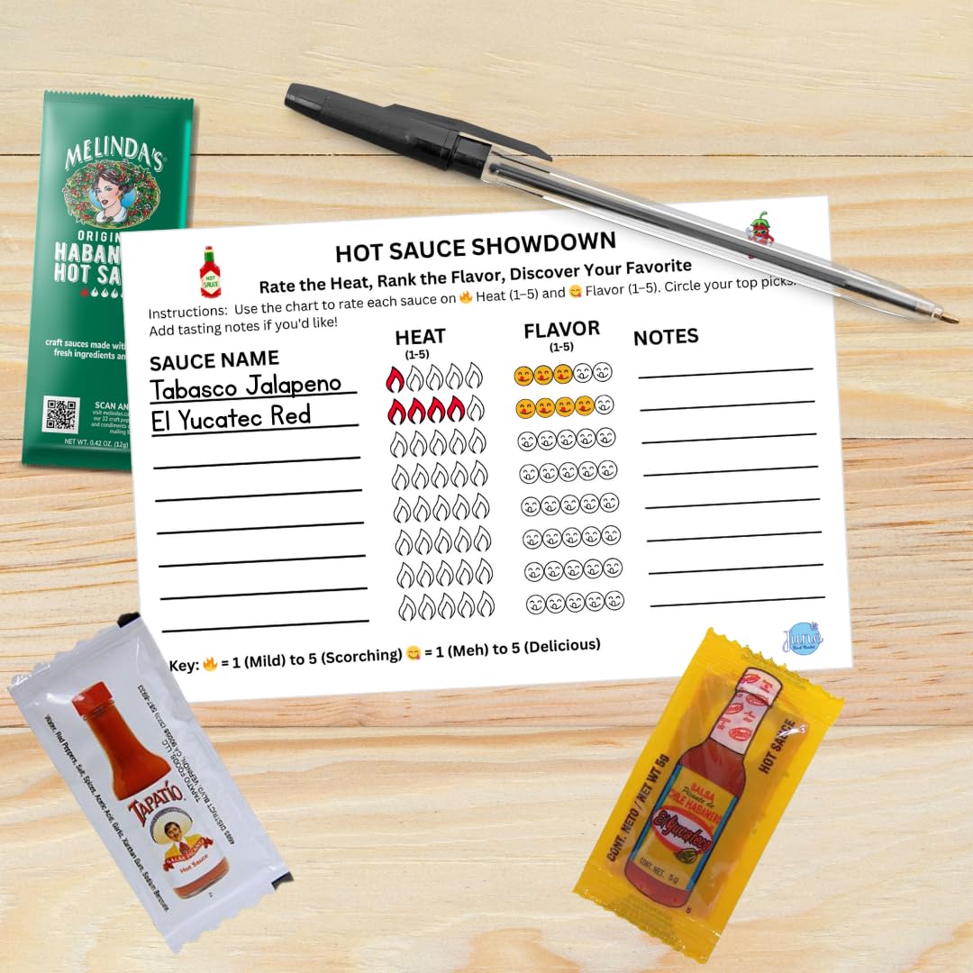 Hot Sauce Variety Pack Box 40 Single Serve Packets Up To 15 Brands Gift Box For Hot Sauce Lovers Travel Lunches Meal Prep By June Street Market