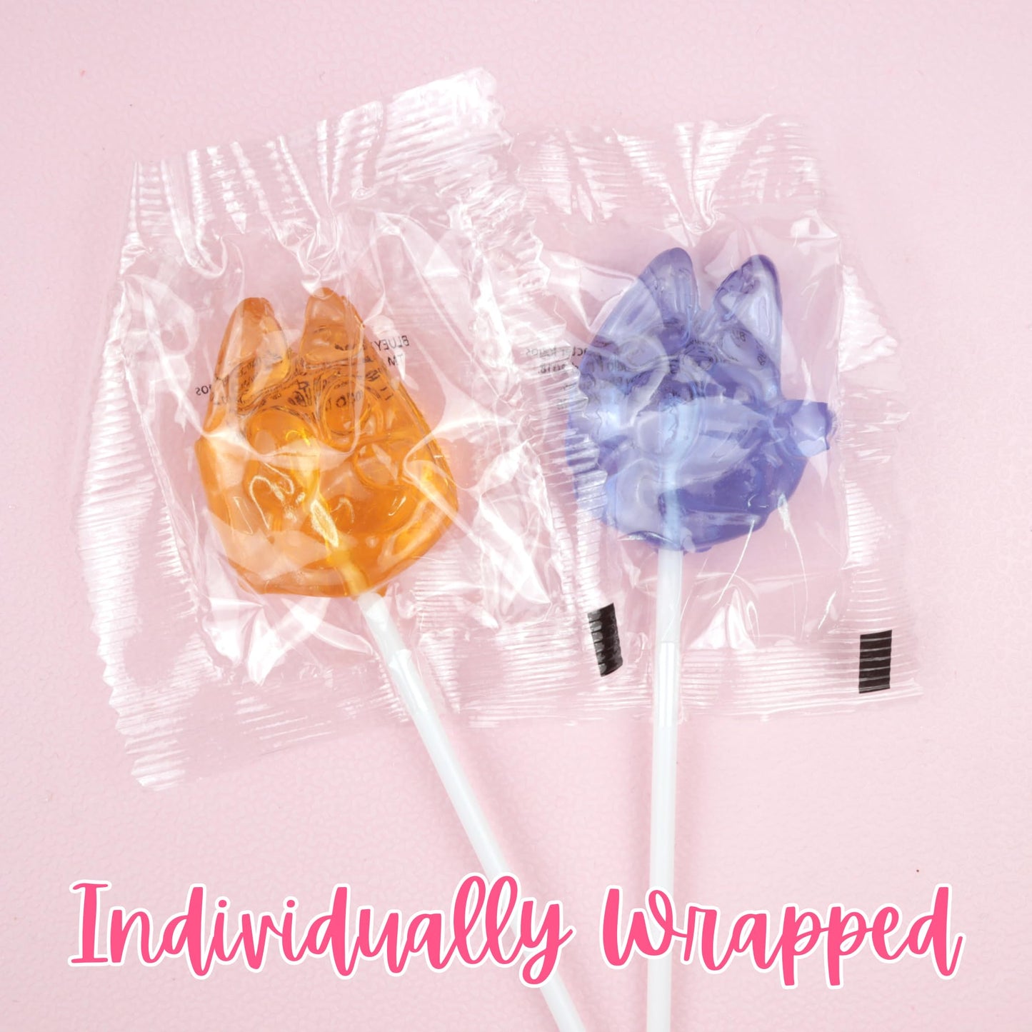 Bluey Valentines Lollipops Tin, Individually Wrapped Strawberry Suckers, Vday Candy Gift Set 1.69 Ounces