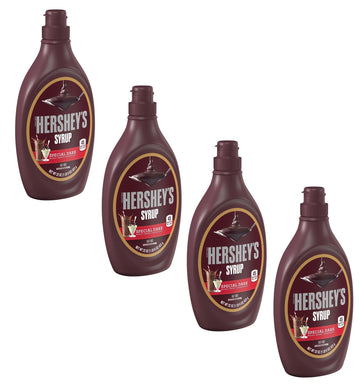 HERSHEYS Special Dark Syrup - Mildly Sweet Chocolate Syrup - Pack of 4 - 22 Oz