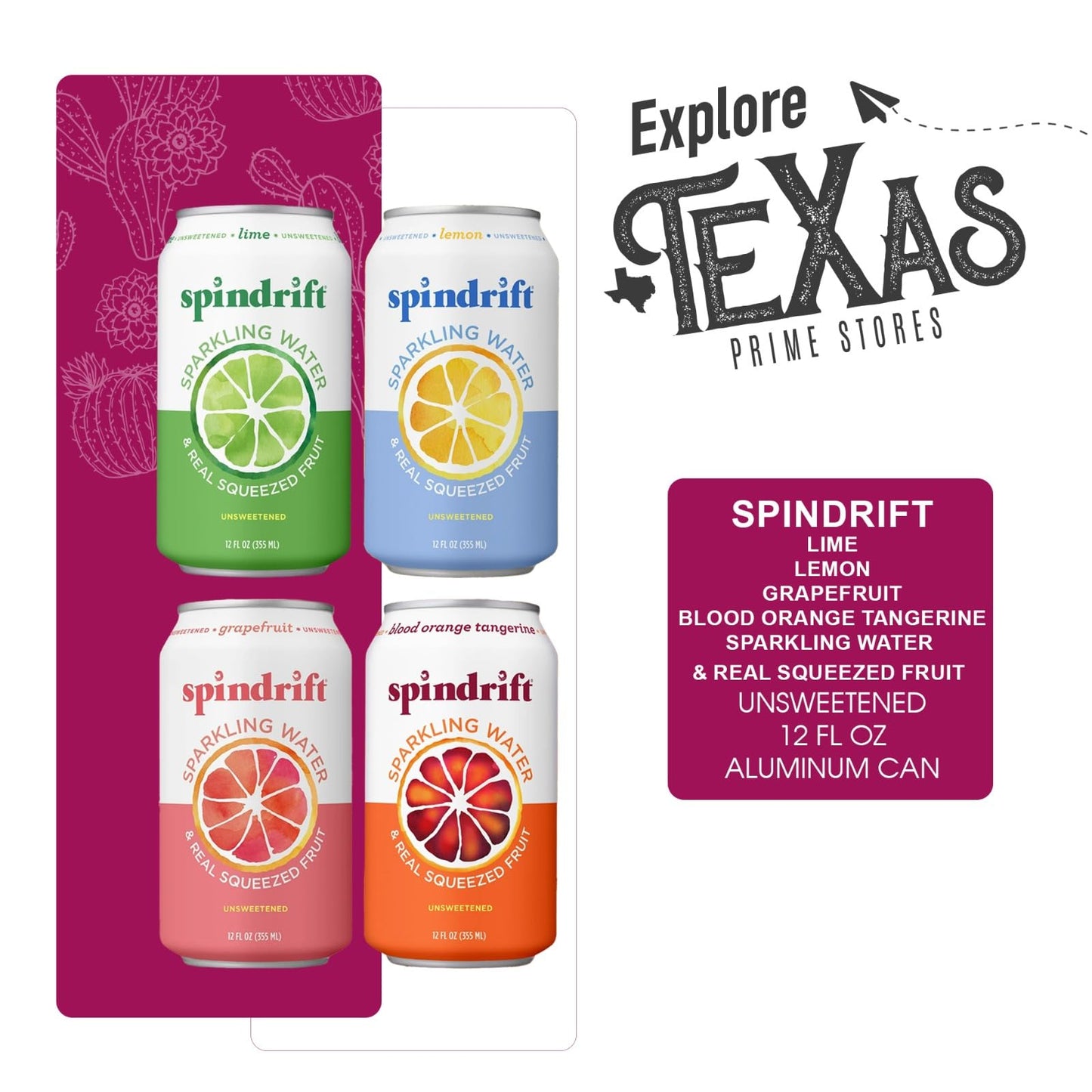 Spindrift Citrus Collection 20- Pack Of Sparkling Water & Real Squeezed Fruit 12 Fl Oz Can