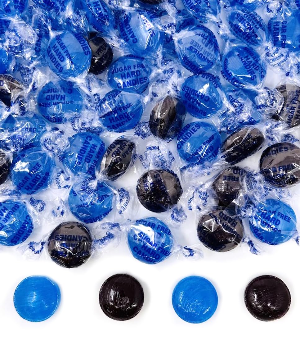 Sweetgourmet Sugar-Free Berry Mix Hard Candy | Blue Raspberry, Blackberry | 2 Pounds