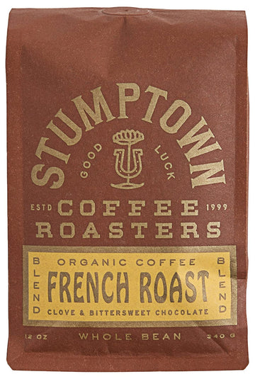 Stumptown Coffee Roasters, Dark Roast Organic Whole Bean Coffee - French Roast 12 Ounce Bag With Flavor Notes Of Clove And Bittersweet Chocolate