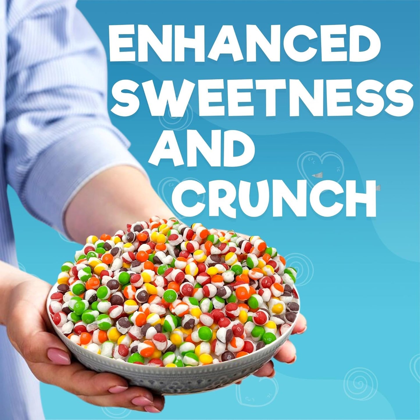Fruit Crunch Freeze Dried Candy Variety Pack - Original & Sour Flavors - Strawberry, Orange, Lemon, Grape, Lime - 1Lb Each - Crunchy Sweet & Sour Snack In Large Resealable Bags - Great Gift Idea
