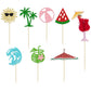 Gyufise 32Pcs Cupcake Toppers Set - Summer Beach Theme, Multi-Color, Paper, Small Size for Baby Showers and Birthday Parties