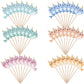 Boao Narwhal Cake Toppers, Ocean Birthday Party Decorations, 48 Count, Paper, Blue/Pink/Light Blue/Yellow/Light Green/Orange