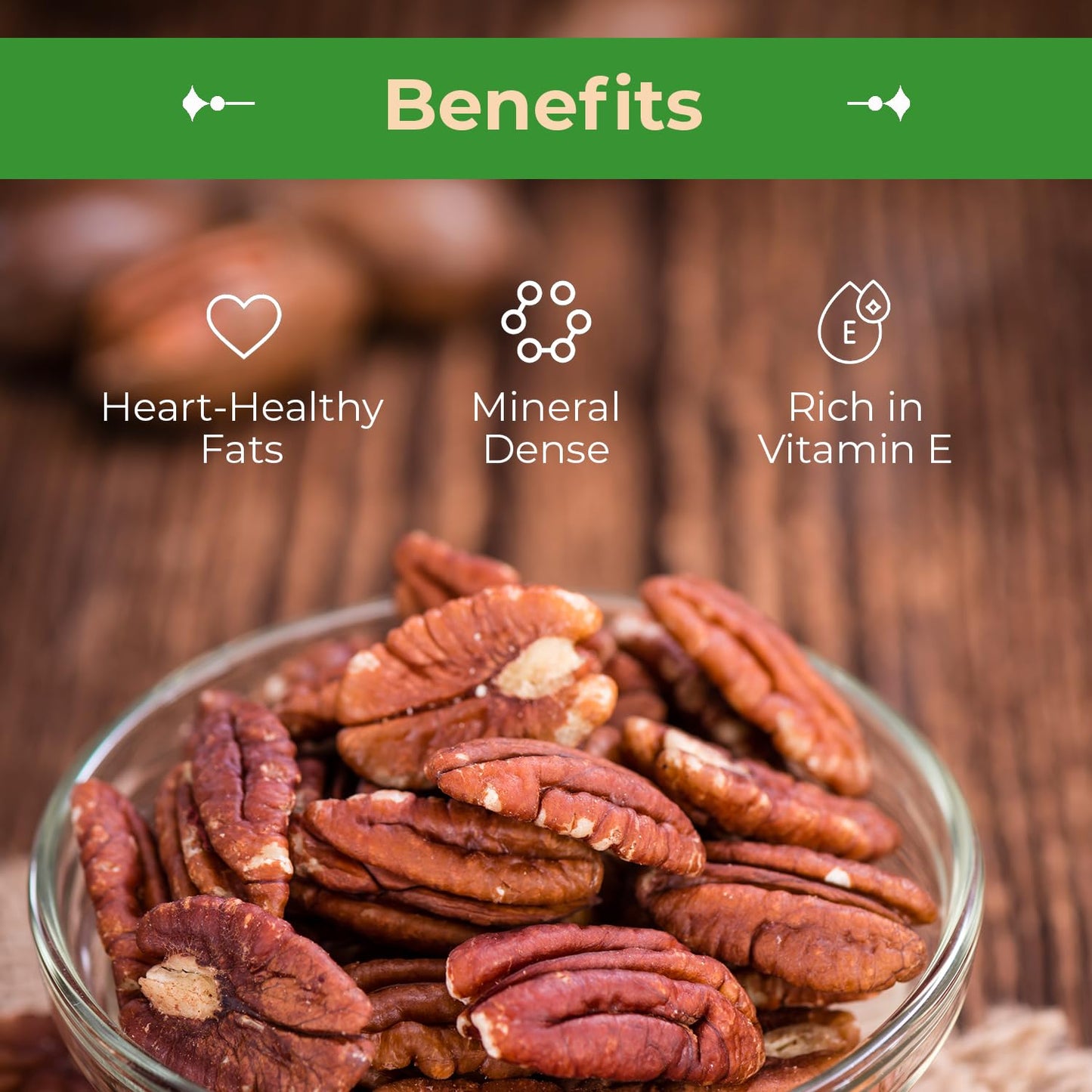 Sincerely Nuts - Raw Pecans (No Shell) | One Lb. Bag | Shelled Whole Pecan | Delicious Healthy Snack Food | For Baking, Snacking
