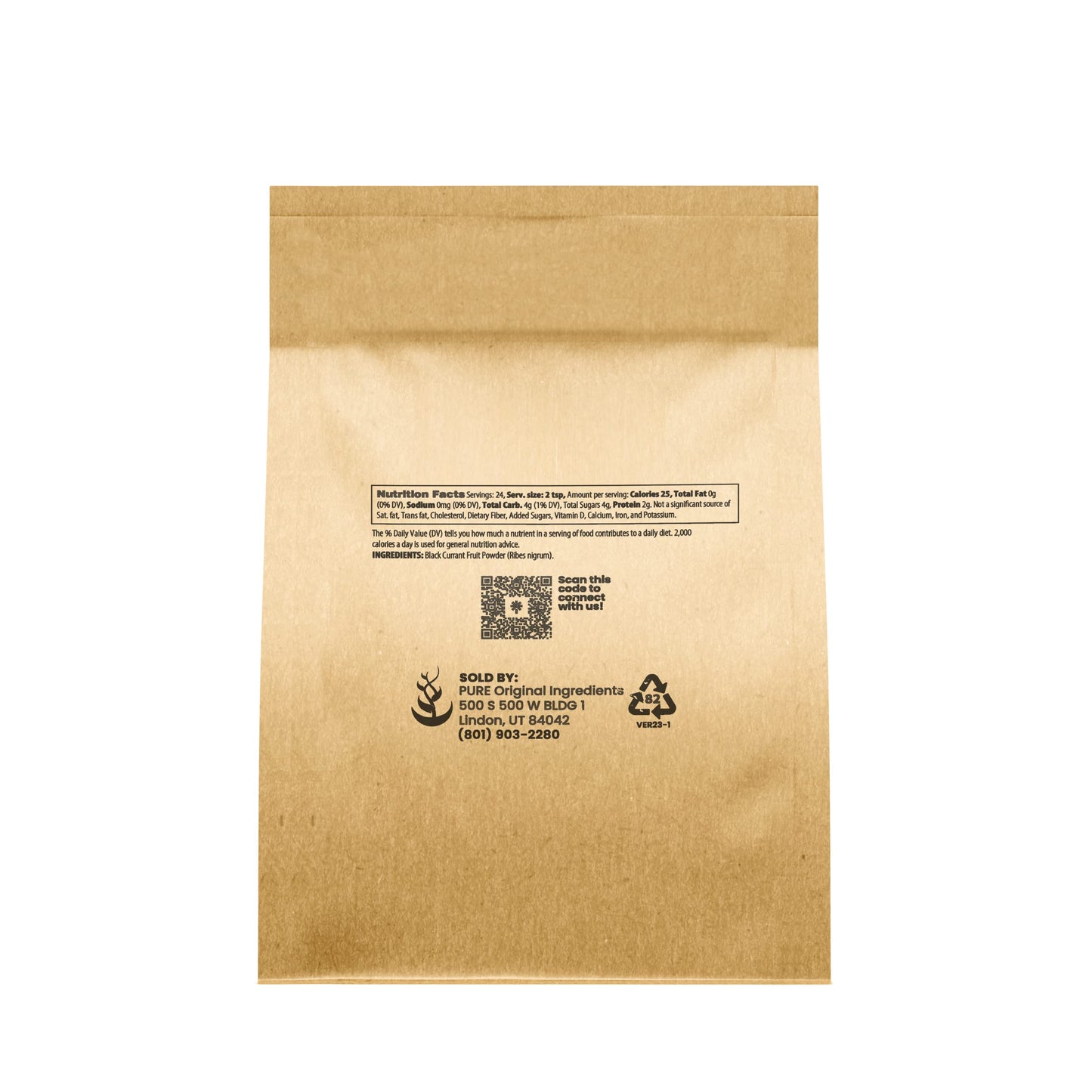 Pure Original Ingredients Black Currant Powder (8 Oz) Smoothies & Shakes, Naturally Delicious, Tart & Earthy Taste