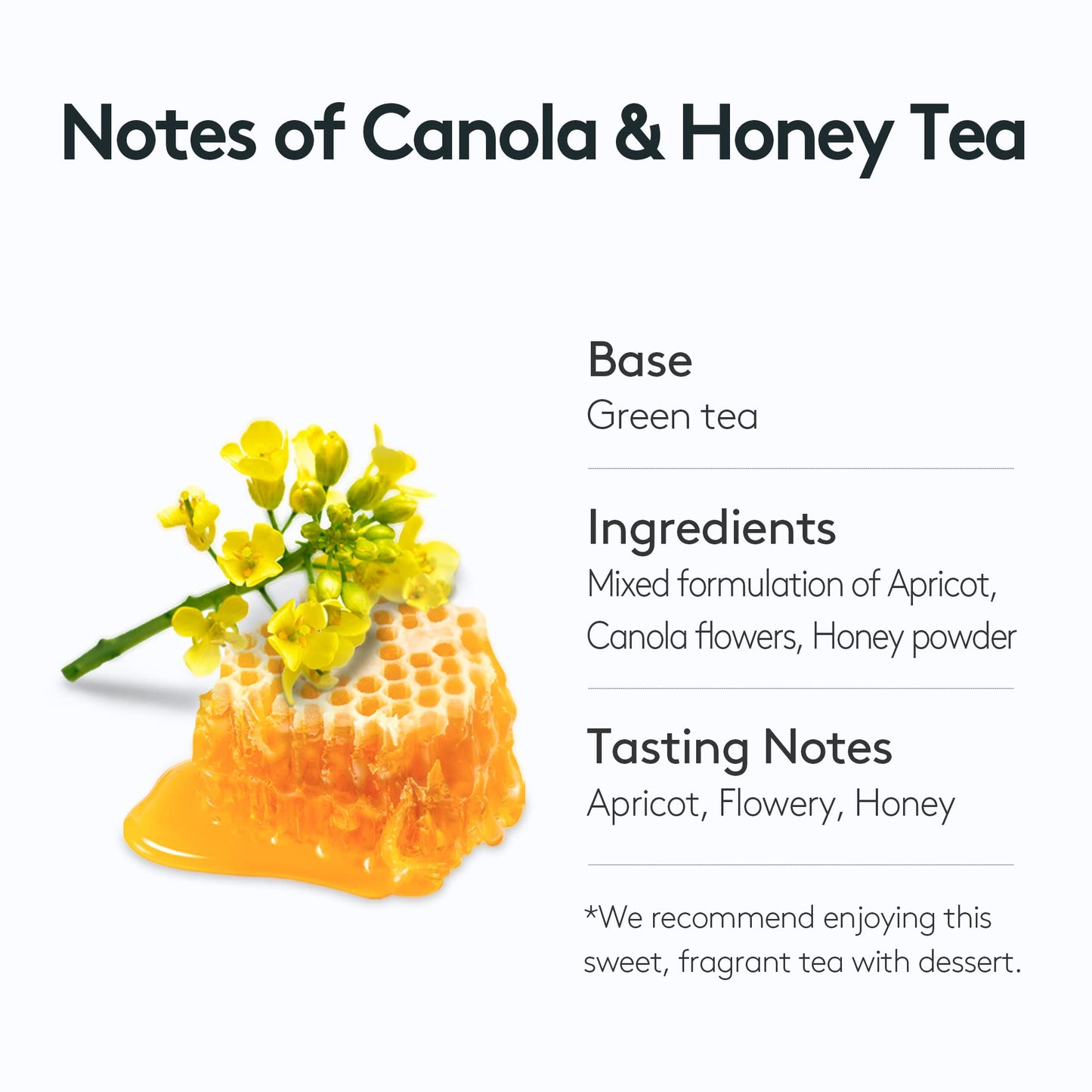 Osulloc Canola & Apricot Tea (Aromatic Canola Flower & Apricot), Premium Blended Tea From Jeju, Tea Bag Series 20 Count, 1.06 Oz