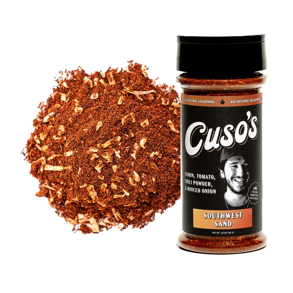 Cuso Cuts BBQ Rub - All-Natural Southwest Sand Seasoning for Grilling & Marinades - 5 oz Bottle + Recipe eBook Bundle