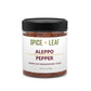 Premium Aleppo Pepper By Spice + Leaf - Vegan Kosher Preservative Free Red Middle Eastern Mild Pepper Flakes, 3.5 Oz