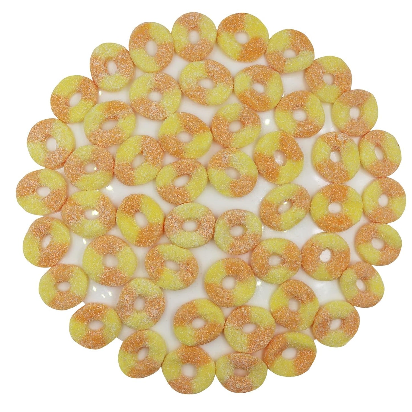 Firstchoicecandy Gummy Rings (Sour Mini Peach, 2.5 Pound (Pack Of 1))