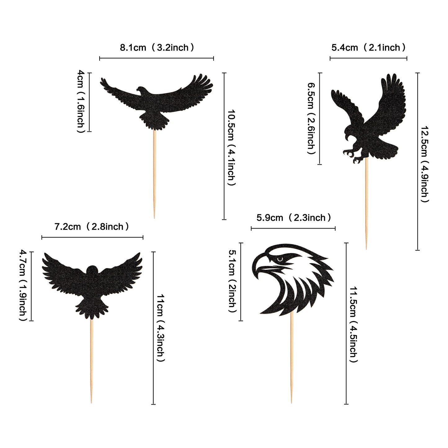Ercadio 24 Pack Eagle Cupcake Toppers Eagle Cupcake Picks Animal Cupcake Picks Eagle Birthday Cupcake Decorations For Baby Showe