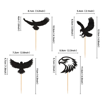 Ercadio 24 Pack Eagle Cupcake Toppers Eagle Cupcake Picks Animal Cupcake Picks Eagle Birthday Cupcake Decorations For Baby Showe