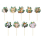 Gyufise Woodland Animal Cupcake Toppers, 36Pcs, Paper, Multi Color, Wild One Theme Birthday Party Decorations