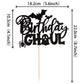 ZHUOWEISM Birthday Ghoul Cake Topper, Glitter Spooky Spider Bat, Halloween Cake Decoration, Design B4, Paper