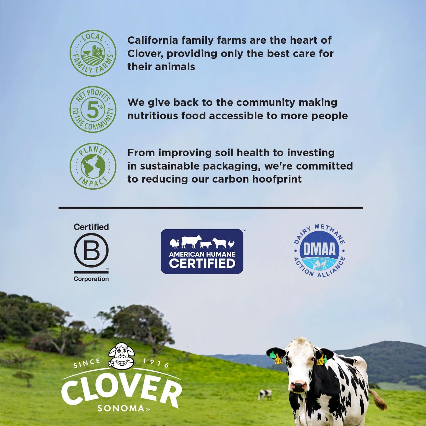 Clover Sonoma, Organic Whole Milk, Half Gallon, 64 oz
