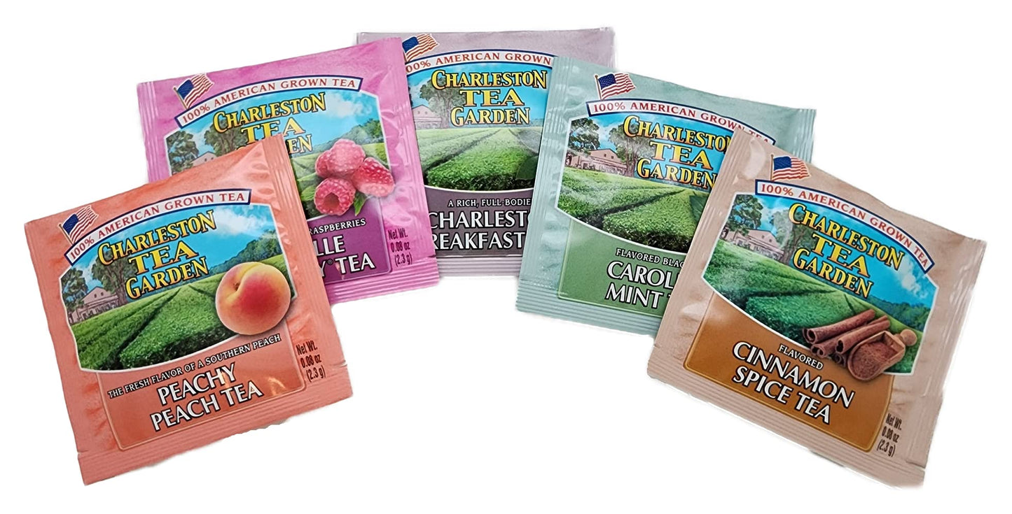 WGIS Tea Sampler Gift Set - Charleston Tea Plantation Black Tea Bags - Includes Bonus Flavor Bag