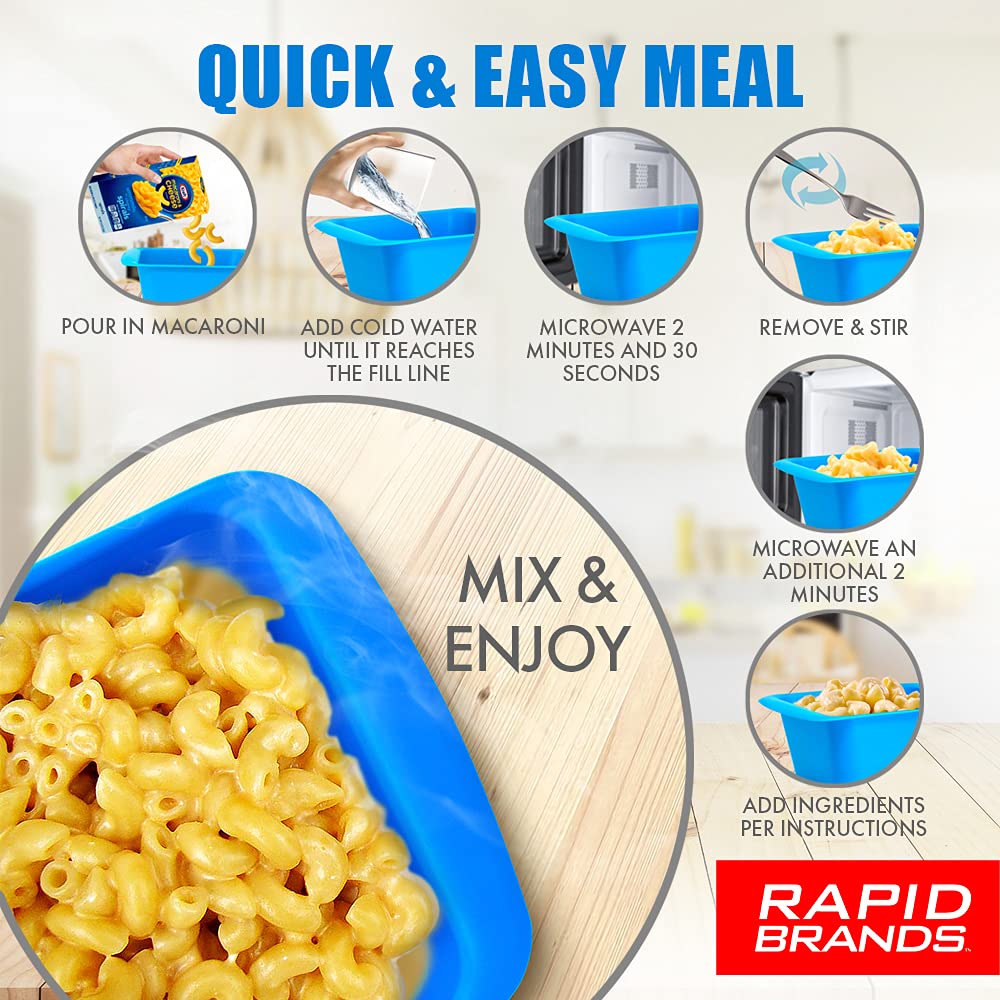 Rapid Brands Microwave Macaroni & Cheese Cooker, 1-Pack, Dishwasher Safe, BPA-Free, White, Model RMC-1001-WHT