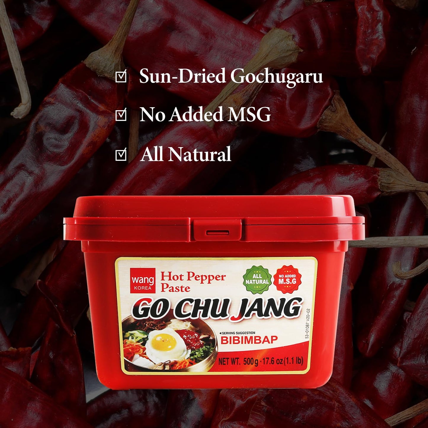 Wang Gochujang, Korean Red Pepper Paste, 1.1 Pound