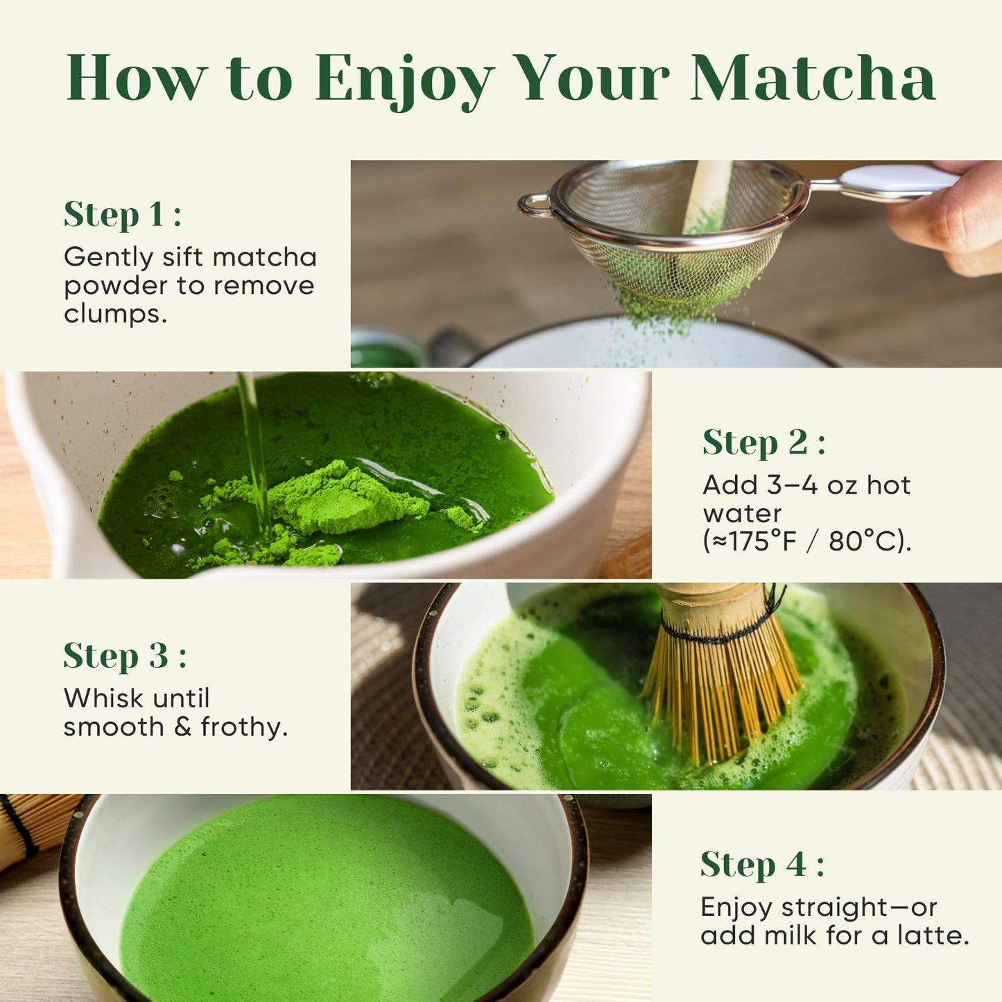 Venture Pal enhanced Ceremonial Grade Matcha Powder  Pure First Harvest Green Tea Powder - 100% Vegan  Gluten-Free  No Additives  Classic Grade (30g/1.06oz)