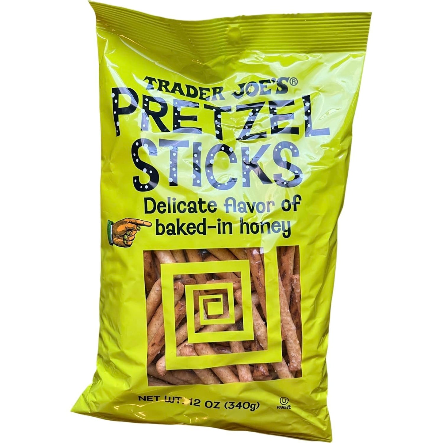 Trader Joes Pretzel Sticks with delicate flavor of baked-in honey, 12 oz (Pack of 1)