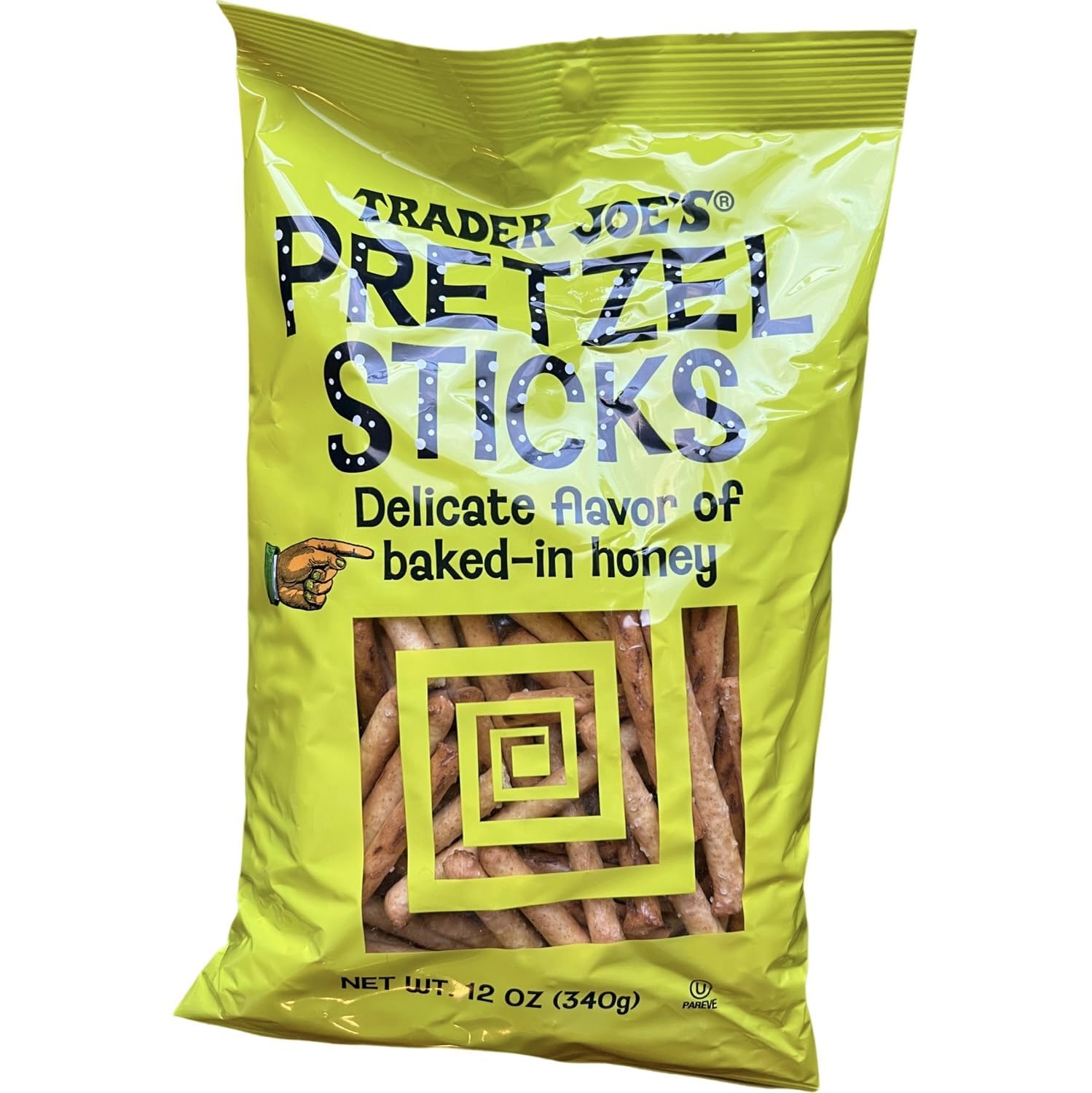 Trader Joes Pretzel Sticks with delicate flavor of baked-in honey, 12 oz (Pack of 1)