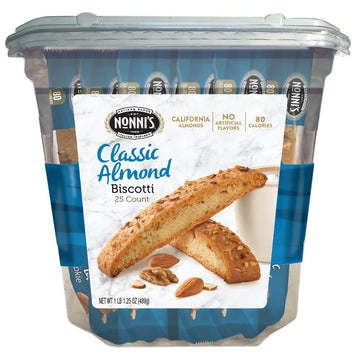 Nonnis Biscotti Value Pack, Originali Classic Almond, 25 Count, 1.1 lb, Medium Size