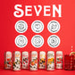 Seven Teas Red Raspberry Iced Tea, Lightly Sweetened, Pack of 12 Cans, 16 OZ