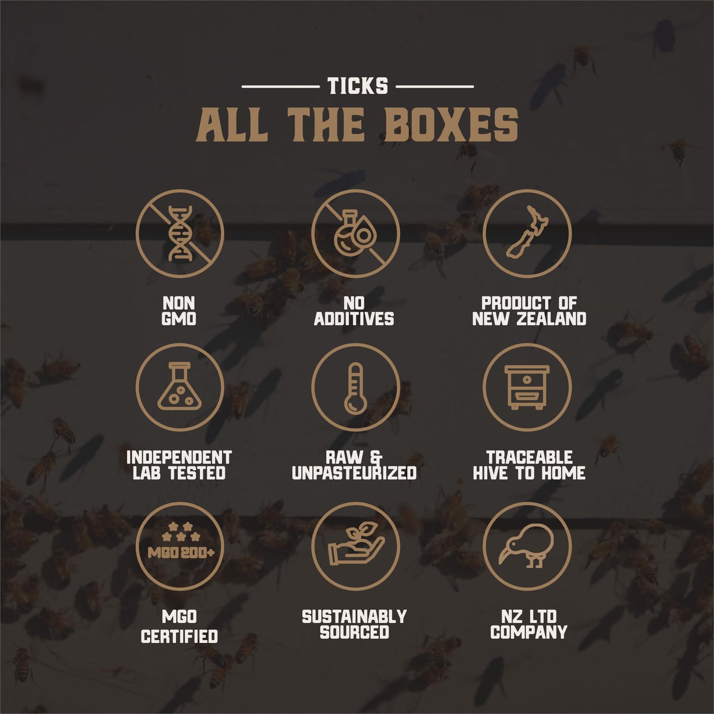 Gold Fern Honey - Raw New Zealand Manuka Honey | 8.8Oz Mgo 200+ | Pure, Natural, Unpasteurized, And Unfiltered Superfood Honey,