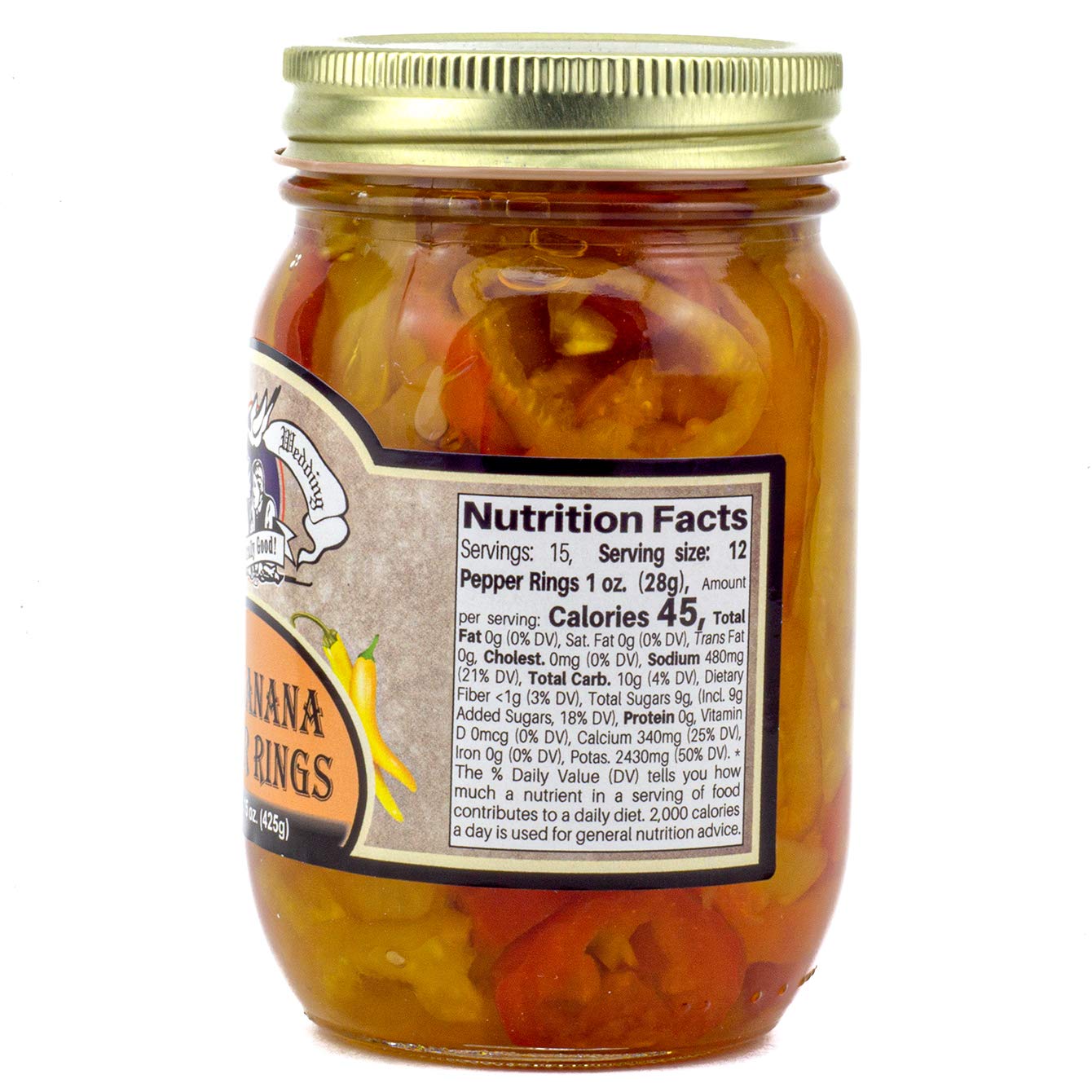 Amish Wedding Hot Banana Peppers 15Oz (Pack Of 2)