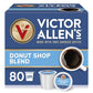 Victor Allens Coffee Donut Shop Blend Medium Roast 80 Count Single Serve Pods for Keurig K-Cup Brewers Brown