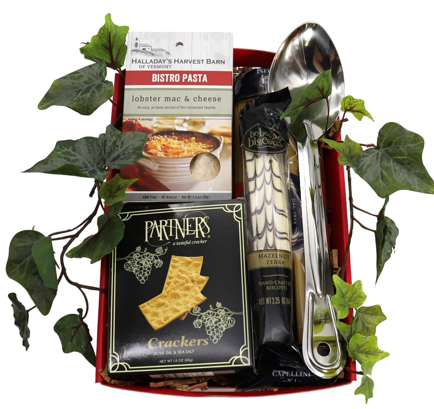 Gift Basket Village Italian Fare Gourmet Gift Tray - Pasta, Biscotti,  ers, Seasoning, Red, 1 Count