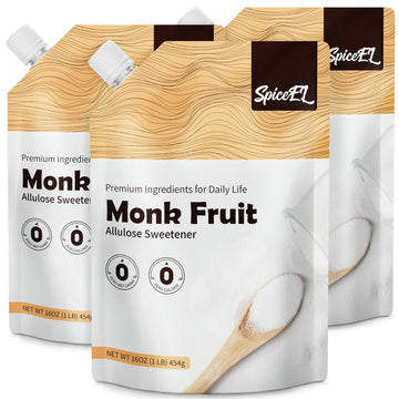 SPICEEL Monk Fruit Sweetener with Allulose - White Sugar Substitute, Coffee, Tea, without Erythritol, Gluten Free, Vegan, Keto F