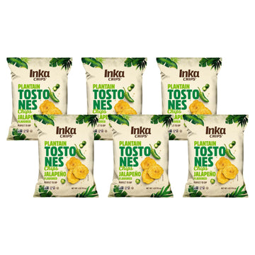 Inka Jalapeo Flavored Tostones Chips, Gluten Free, Non GMO, 4 Ounces (Pack of 6)