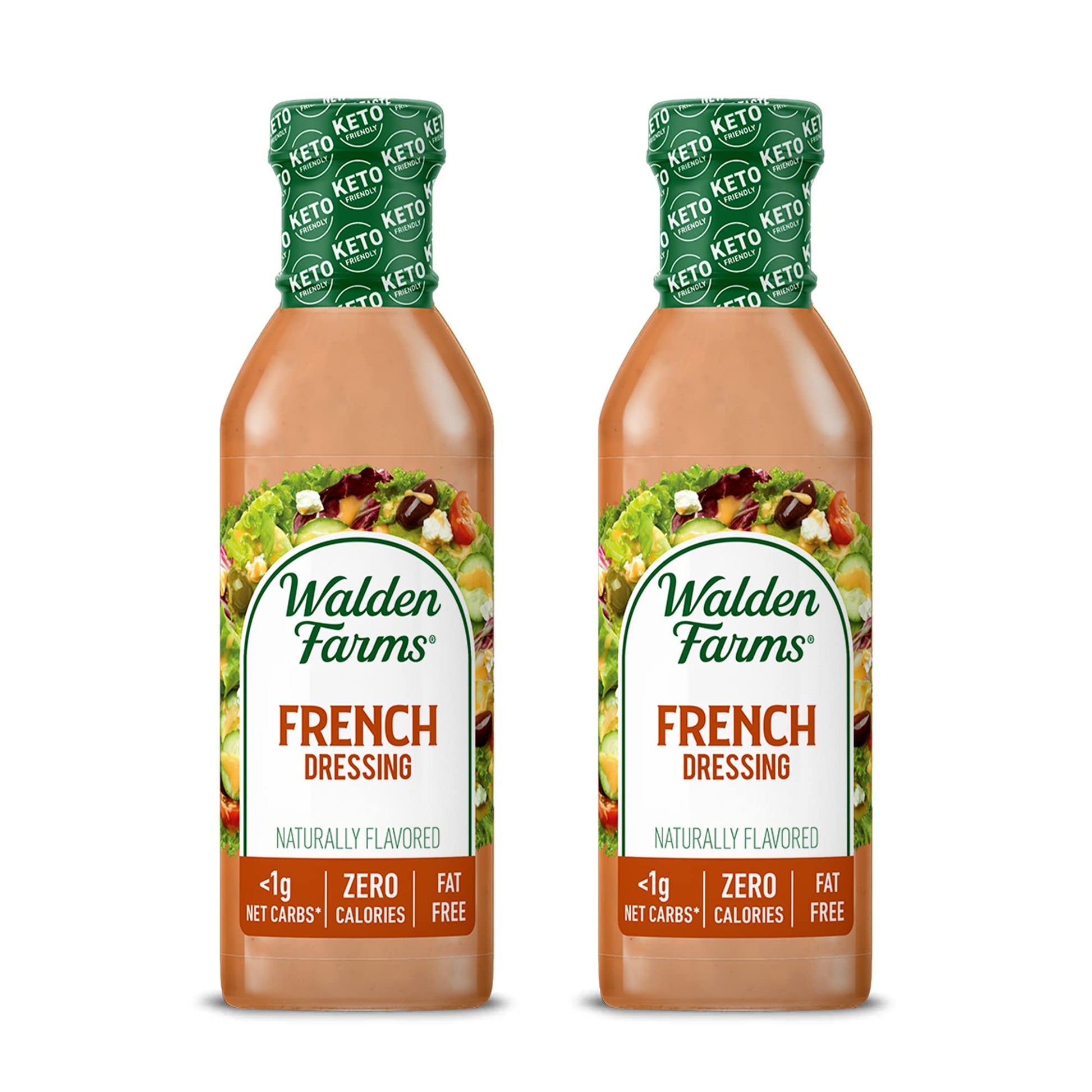 Walden Farms French Dressing, Calorie-Free, Gluten-Free, Keto-Friendly, 12 oz Bottles, 2-Pack